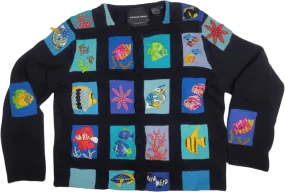 00's 3D Tropical Fish Cardigan by Michael Simon