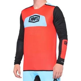 100% R-Core X Race Jersey - Fluo Red/Black