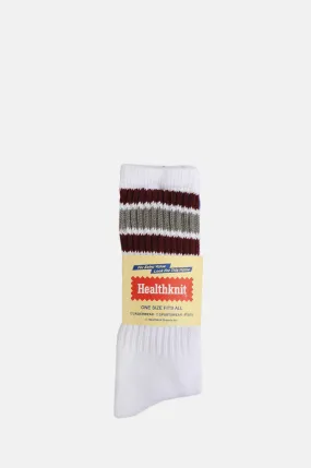 3-Pack White Multi Bright Stripe Socks