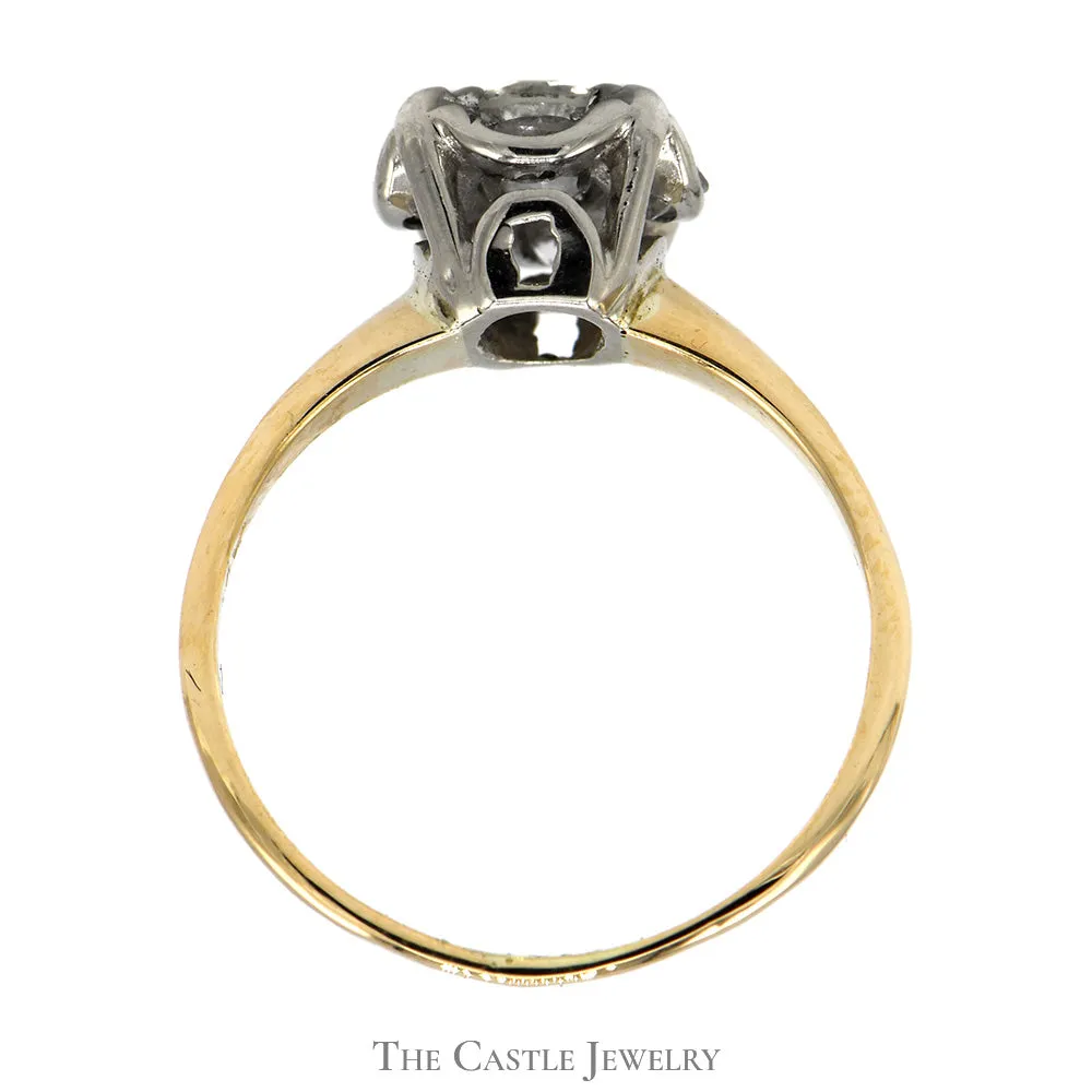 3/4cttw Diamond Cluster Ring in 14k Yellow Gold