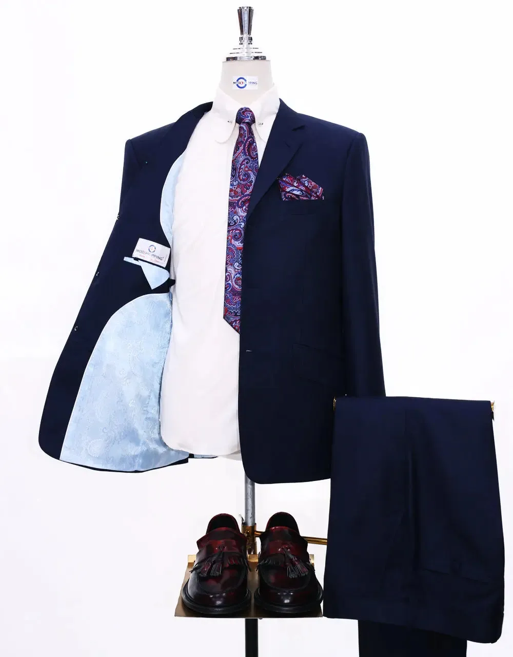 60s Style Essential Dark Navy Blue Suit