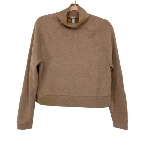 A New Day Latte Mock Neck Crop Sweatshirt- Size XS