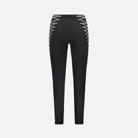 Adam Selman Side Lace-Up Legging - Black