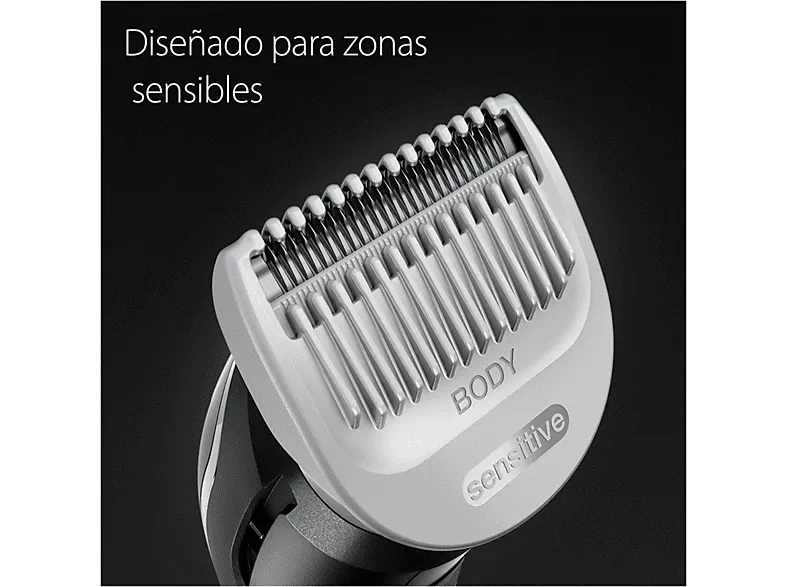 Afeitadora corporal - Braun 5 BG5340, Para hombres, Peine para zonas sensibles, Negro