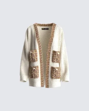 Alfie Beige Cardigan Top