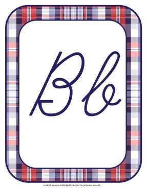 Alphabet Letters - Cursive | County Fair | UPRINT | Schoolgirl Style