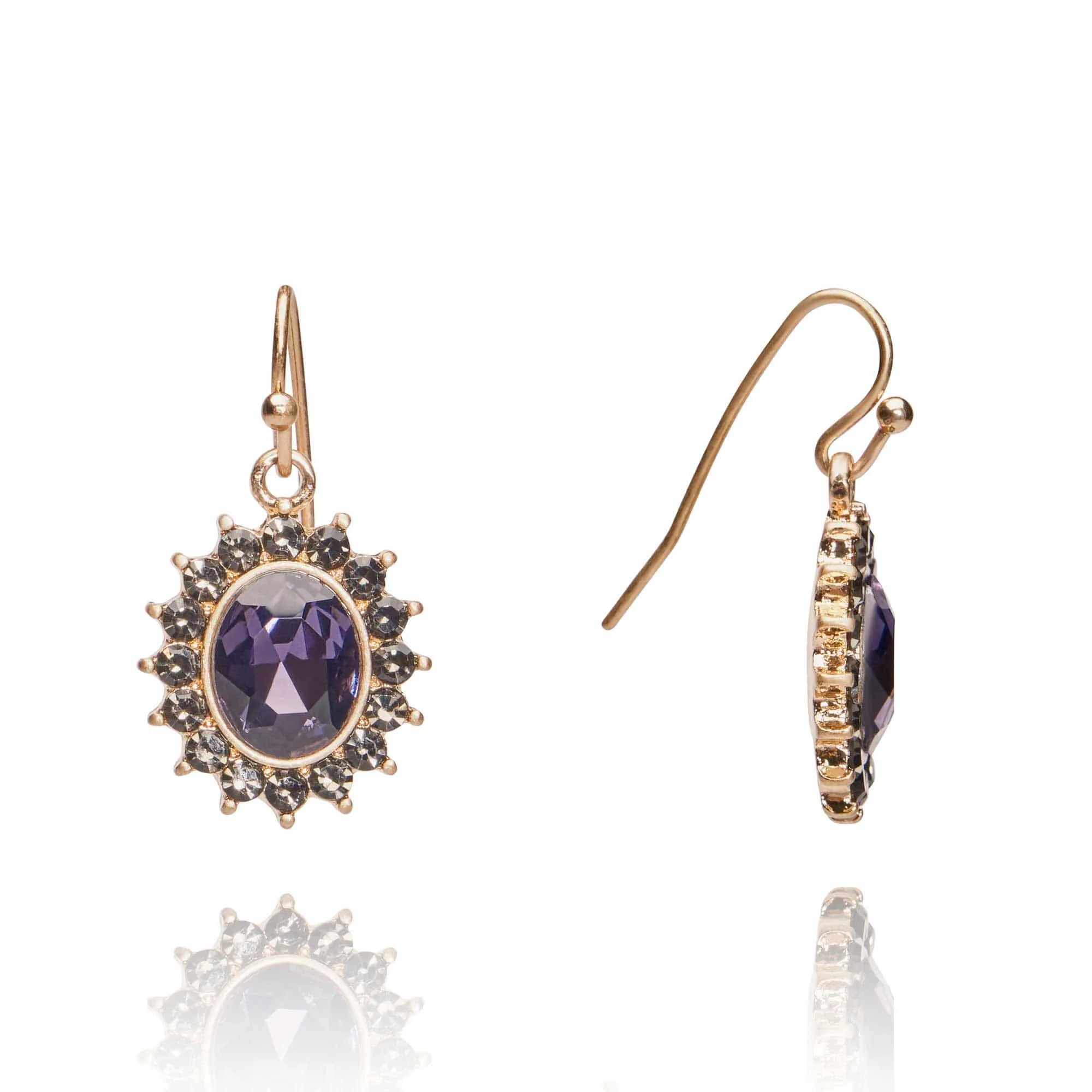 Amethyst Drop Earrings: Regency Style Drop Earrings