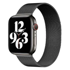 Apple Watch (38/40/SE/41mm) Lippa Magnetisk Rustfri Stål Rem - Sort