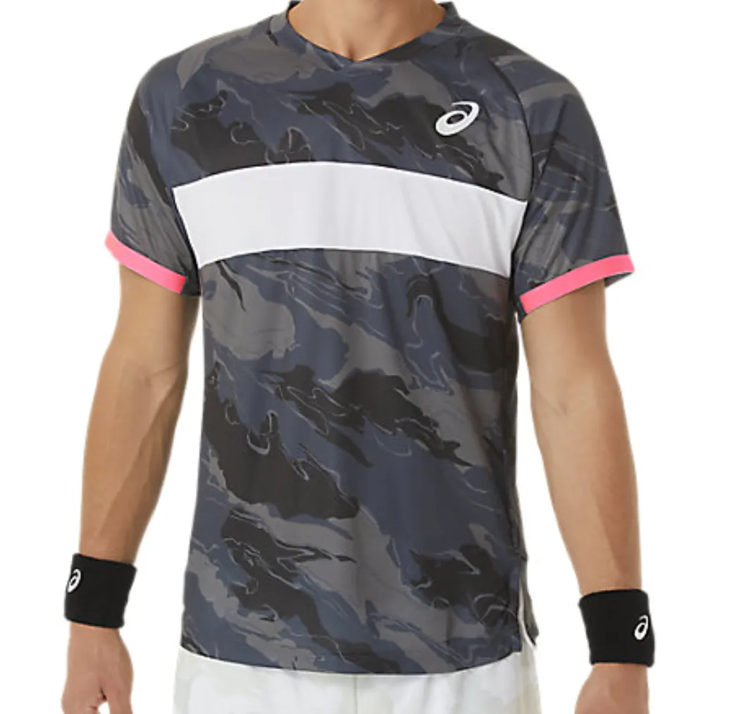 Asics Match Graphic Short Sleeved Men Top - Carrier Grey