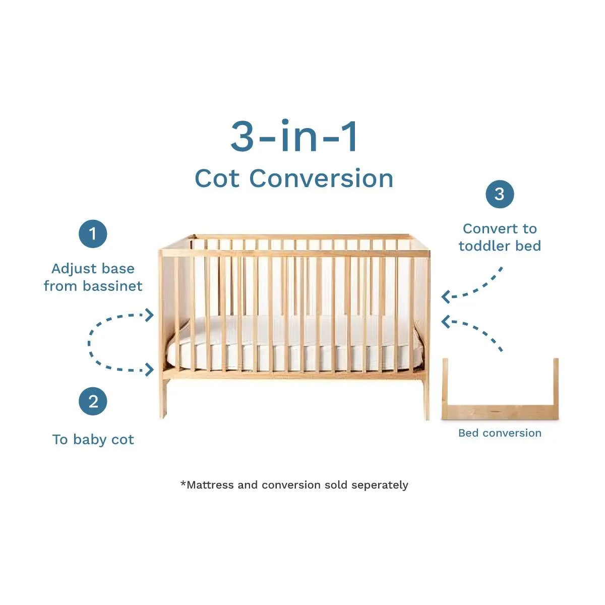 Aspiring Classic Cot - Natural