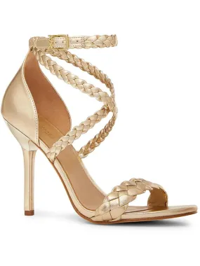 Astrid Womens Metallic Braided Heels