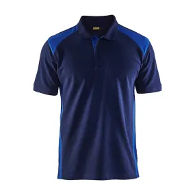 Blaklader 3324 Short Sleeve Polo Shirt Navy Blue / Cornflower blue