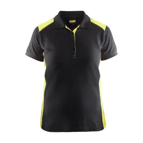 Blaklader 3390 Women's Polo Shirt Black / Hi-Vis Yellow