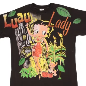 BOOTLEG BETTY BOOP LUAU LADY ALL OVER PRINT TEE SHIRT SIZE XL SINGLE STITCH