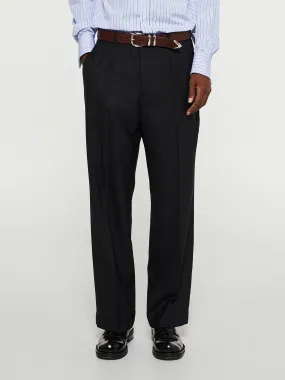 Borrowed Chinos in Black Panama Wool