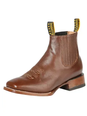 Botines Vaqueros Rodeo Clasicos de Piel Genuina para Hombre 'El General' - ID: 126621