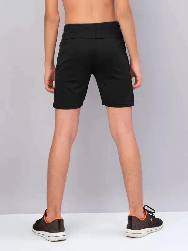 Boys Solid Slim Fit Shorts with TECHNO GUARD