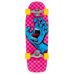 CARVER SANTA CRUZ SCREAMING HAND CHECK PINK SURF SKATE 9.80 X 30.20