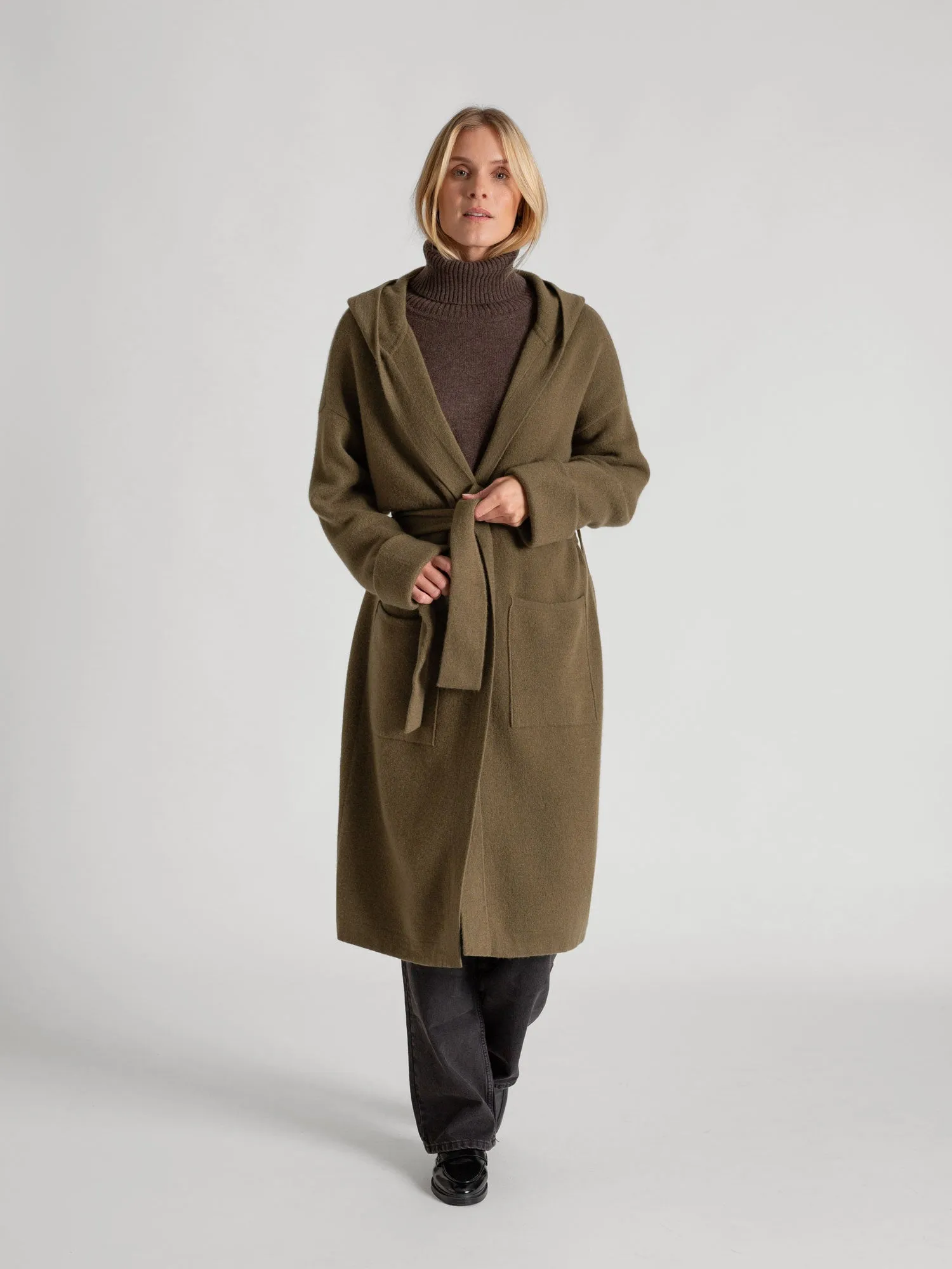 Cashmere coat "Nora" - hunter