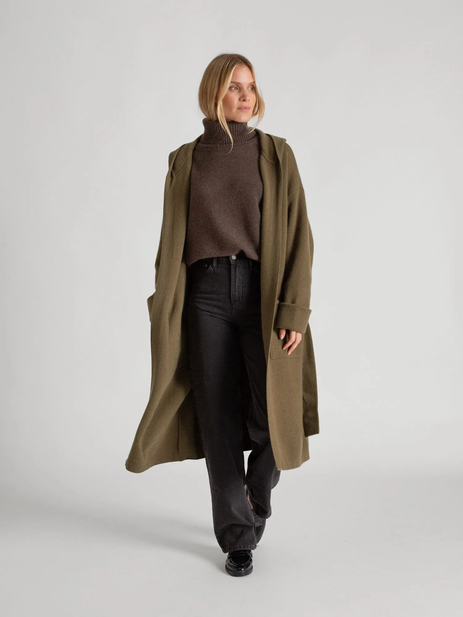 Cashmere coat "Nora" - hunter