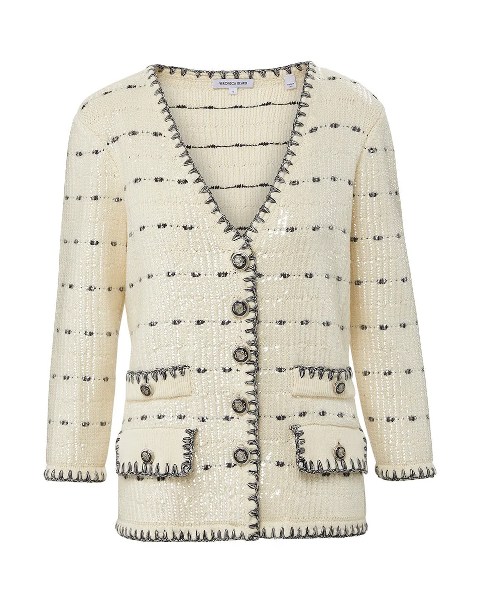 Ceriani Sequined Knit Jacket