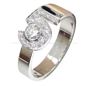 CHANEL ring Eternal Ring No.5 #61 White Gold 18KWG/Diamond 0.26ct White Gold HW J12002[ALMOST NEW][Authentic]