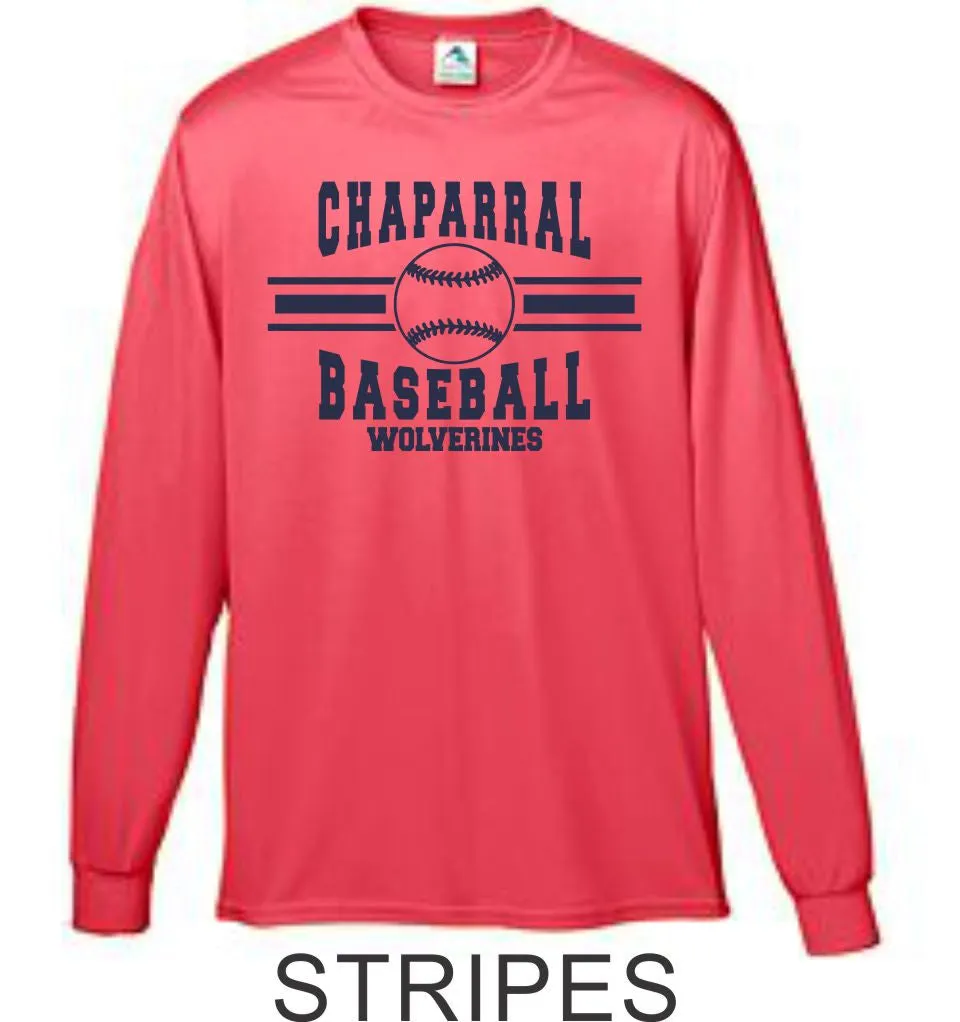 Chap Baseball Wicking Long Sleeve Tee in 3 Designs