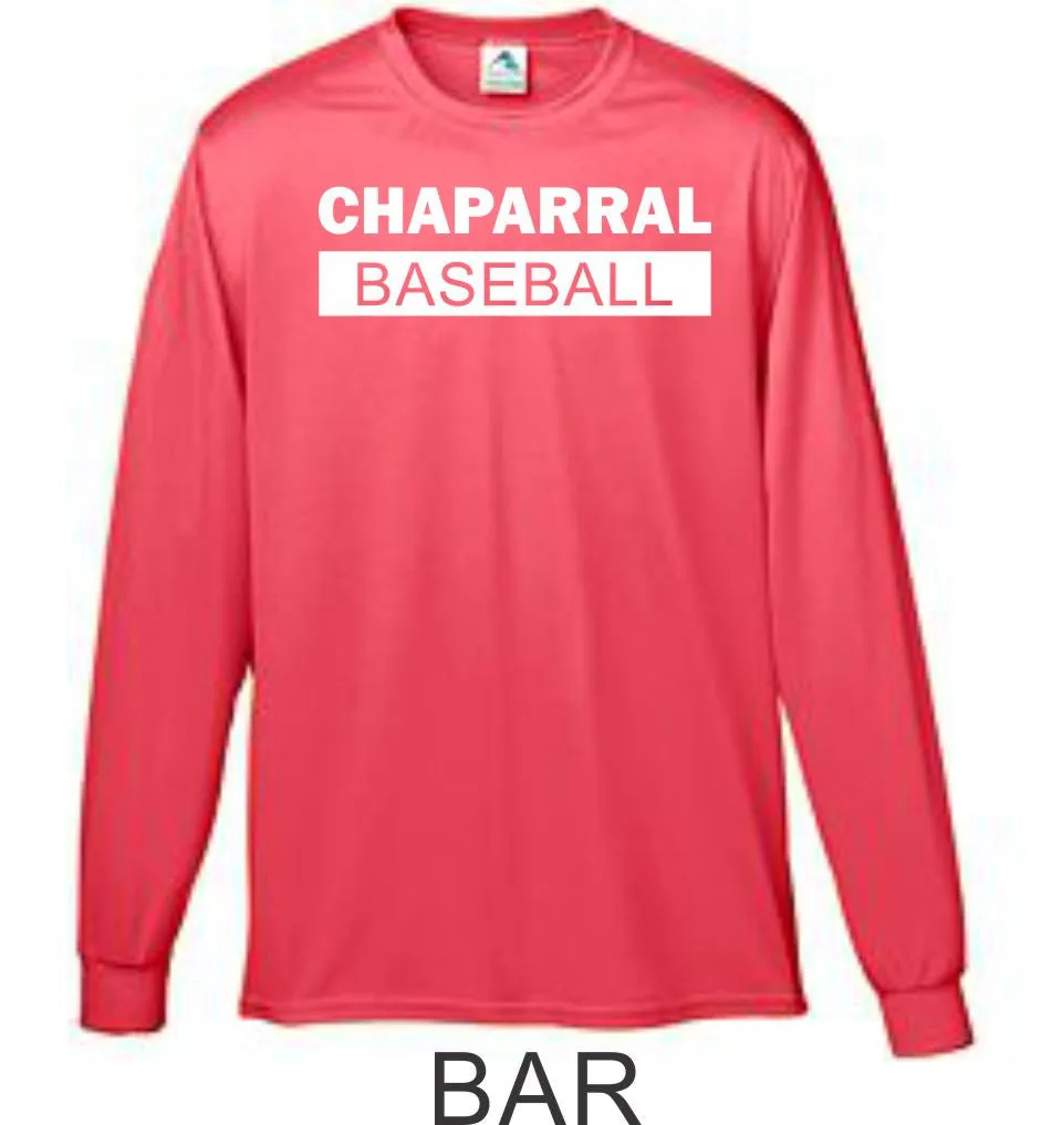 Chap Baseball Wicking Long Sleeve Tee in 3 Designs