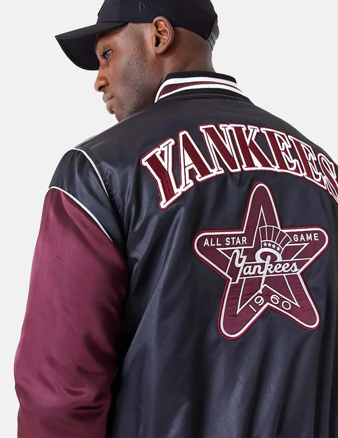 Chaqueta New Era MLB New York Yankees Satin Negro