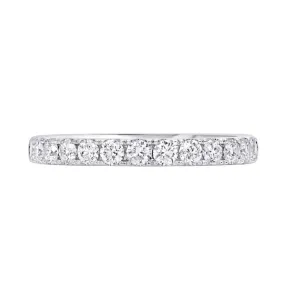 CLASSIC WHITE GOLD WEDDING BAND WITH ROUND DIAMONDS, .50 CT TW