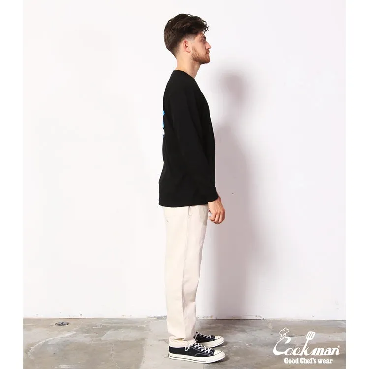 Cookman Long Sleeve Tees - Milk : Black