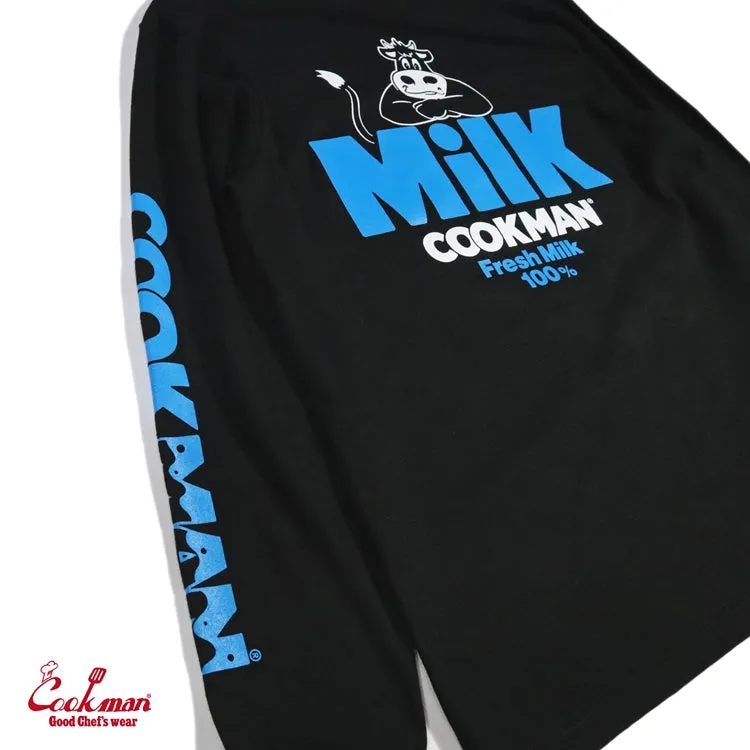 Cookman Long Sleeve Tees - Milk : Black