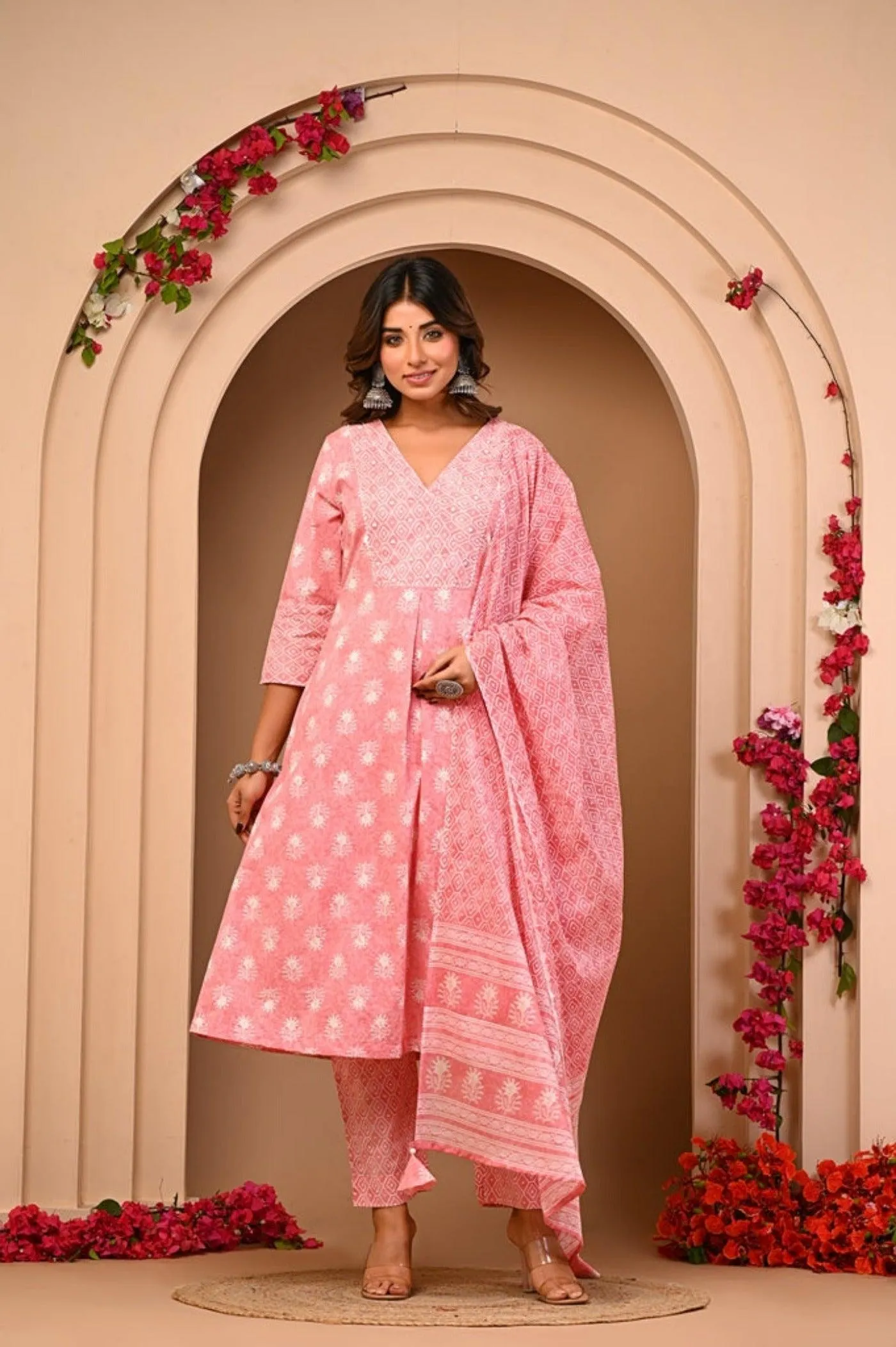 Cotton Flex Anarkali Set