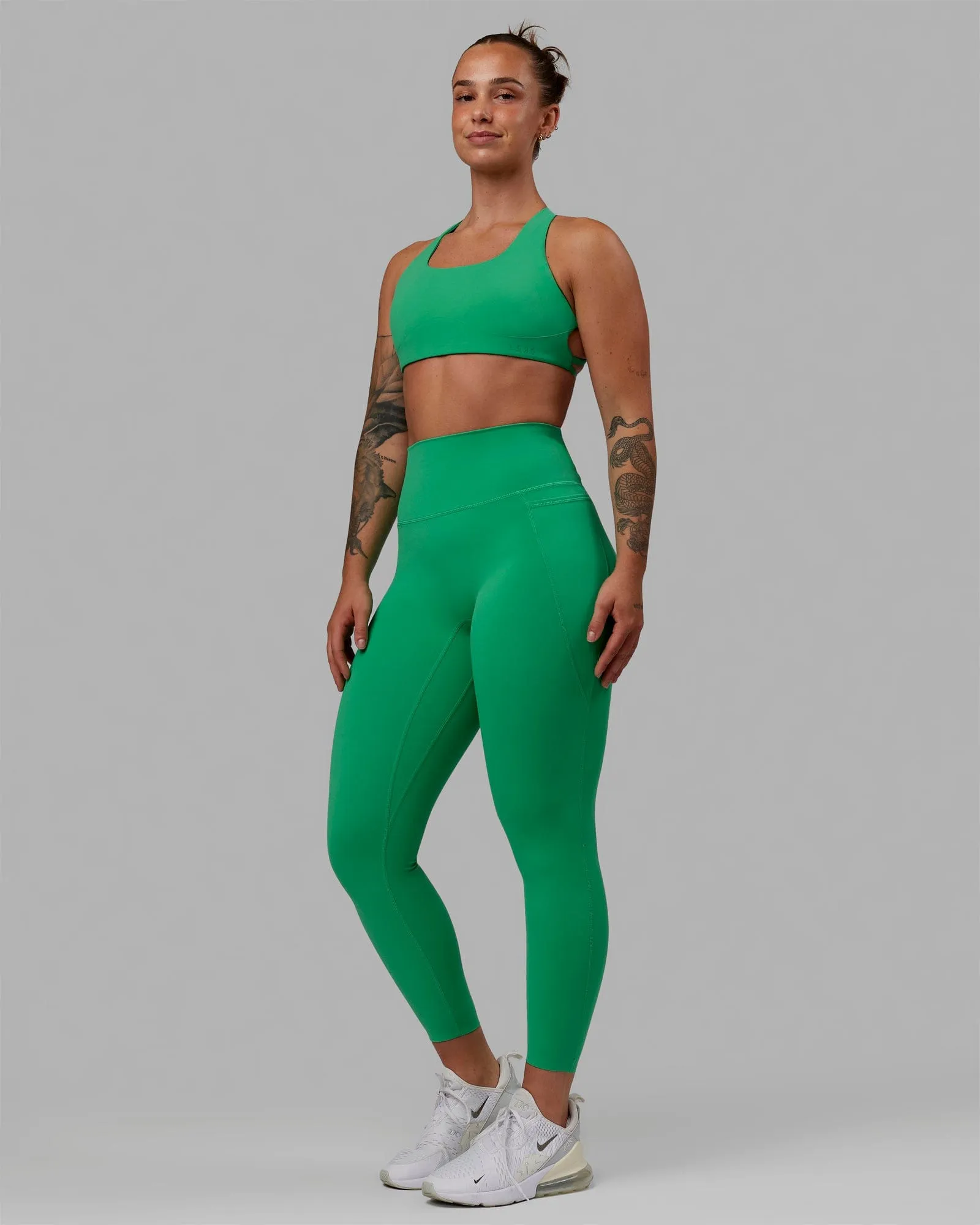 Elixir 7/8 Length Leggings With Pockets - Holly Green