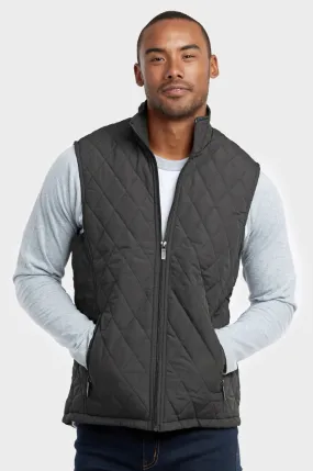 ET TU MEN'S DIAMOND QUILTED PUFFER VEST (TAV500E_D.GRY)