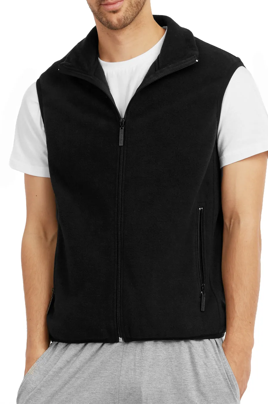 ET TU MEN'S POLAR FLEECE VEST (PF1500E_BLACK)