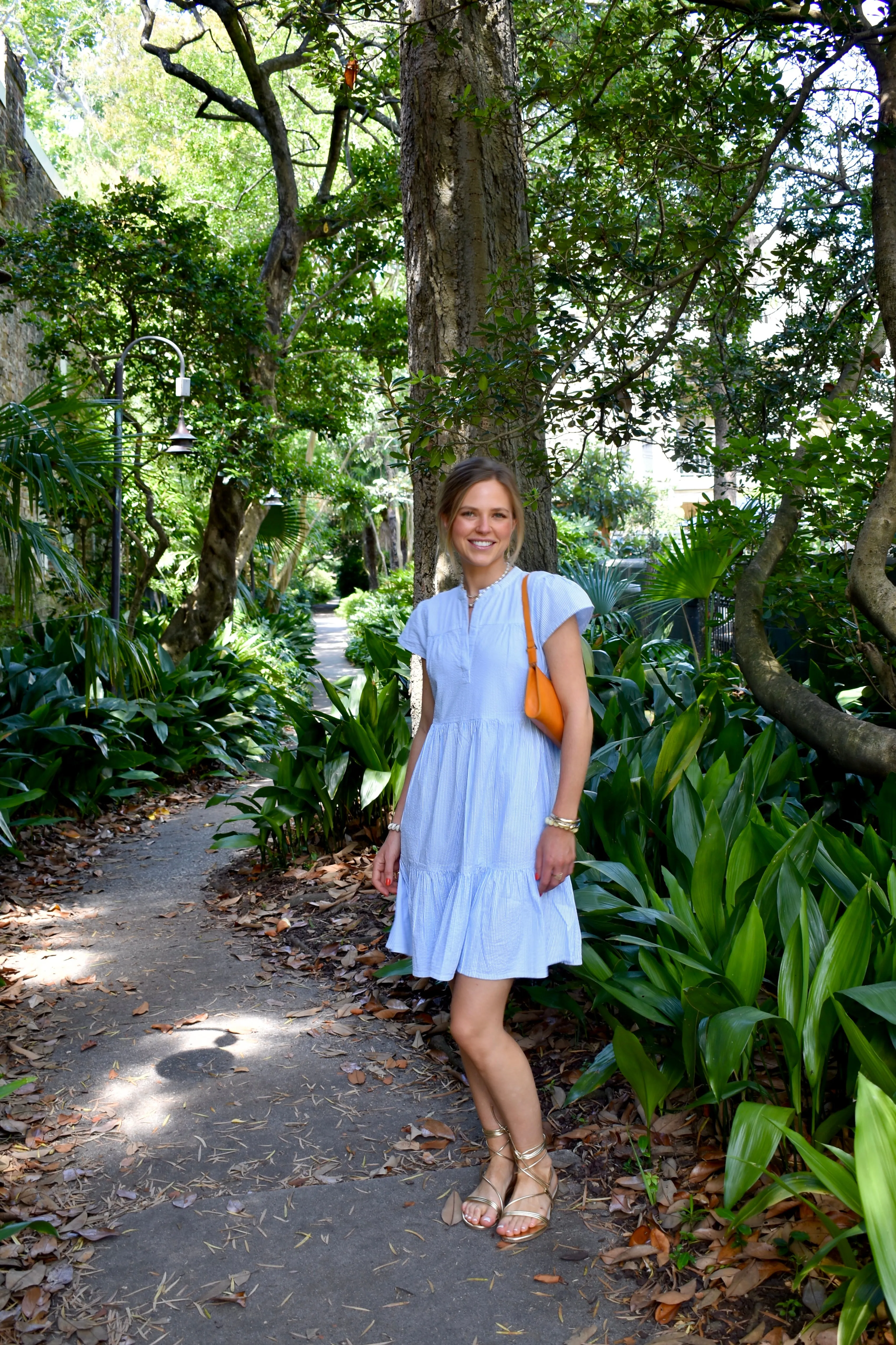 Folly Mini Dress Seersucker Blue