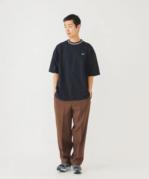 FRED PERRY × BEAMS Oversize Pique T-shirts Navy