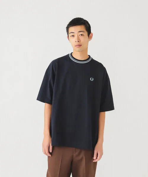 FRED PERRY × BEAMS Oversize Pique T-shirts Navy