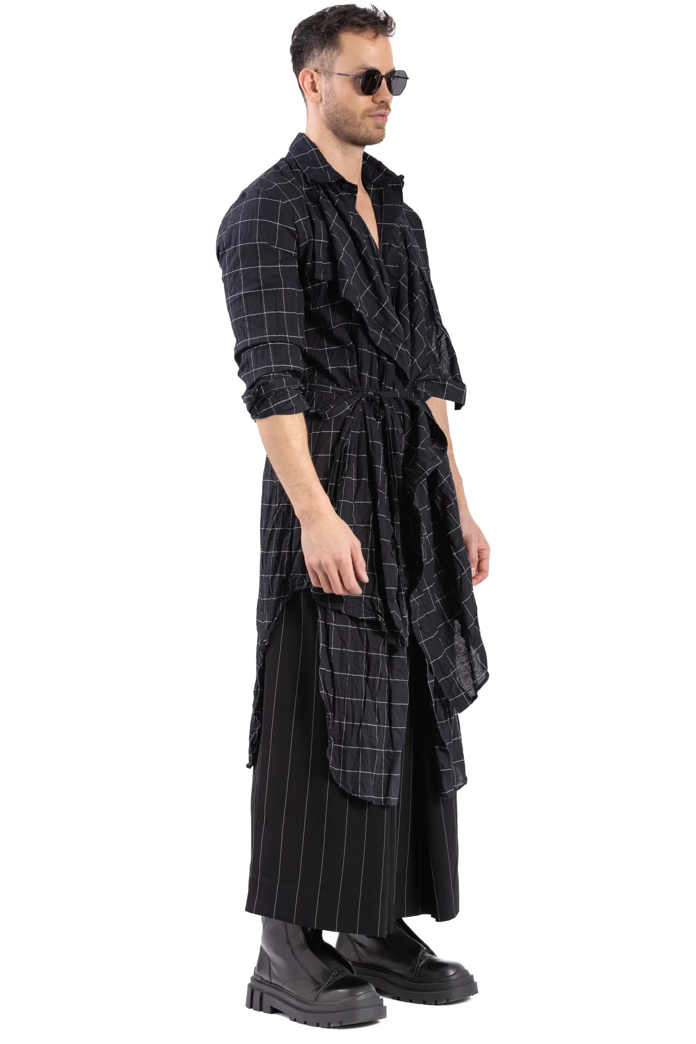 GRID DRAPE SHIRT GC