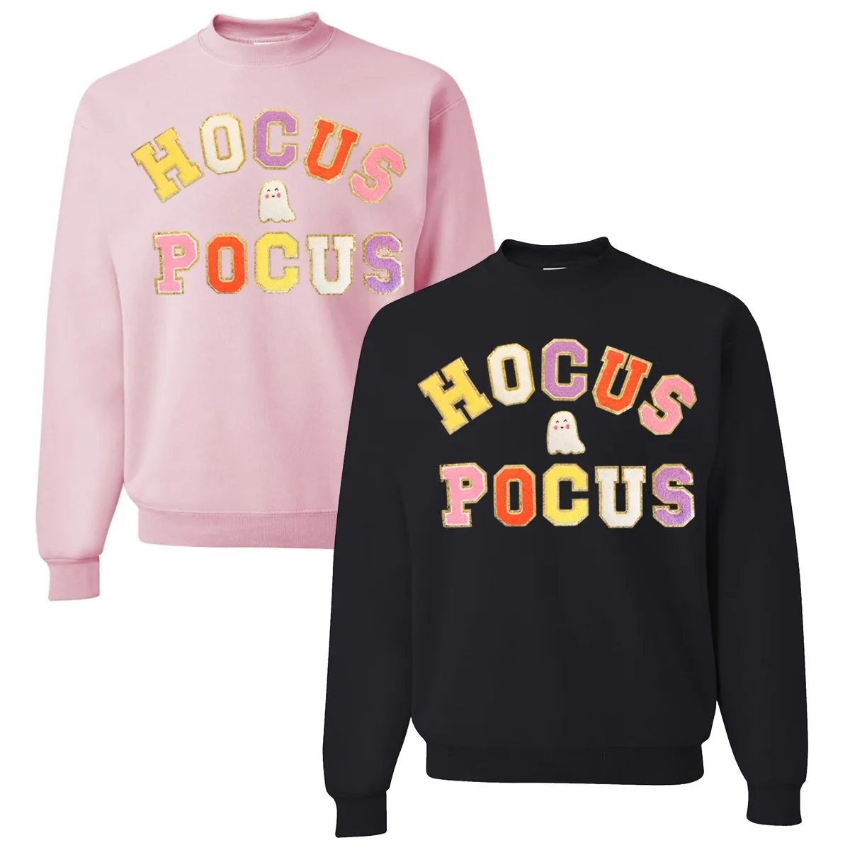 Hocus Pocus Letter Patch Crewneck Sweatshirt