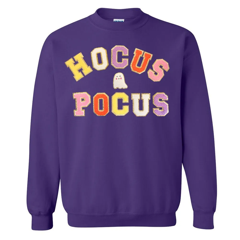 Hocus Pocus Letter Patch Crewneck Sweatshirt