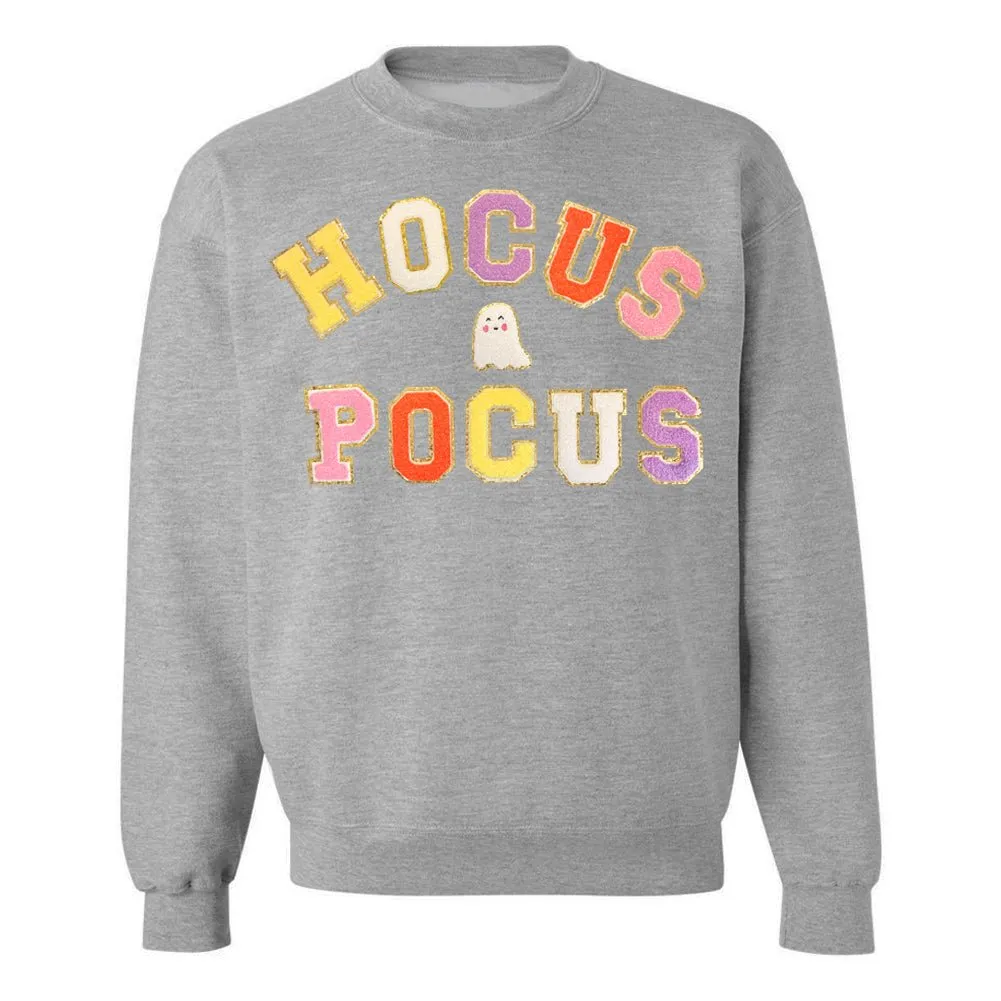 Hocus Pocus Letter Patch Crewneck Sweatshirt