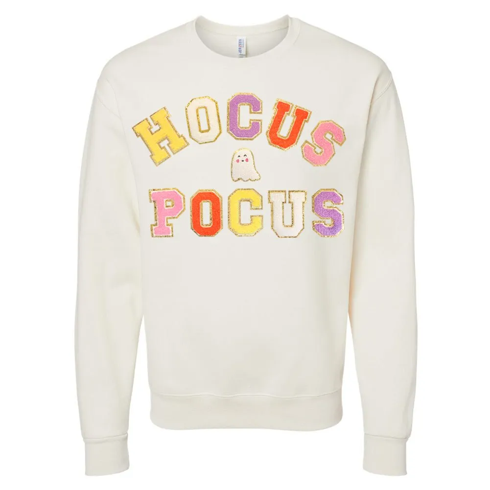 Hocus Pocus Letter Patch Crewneck Sweatshirt