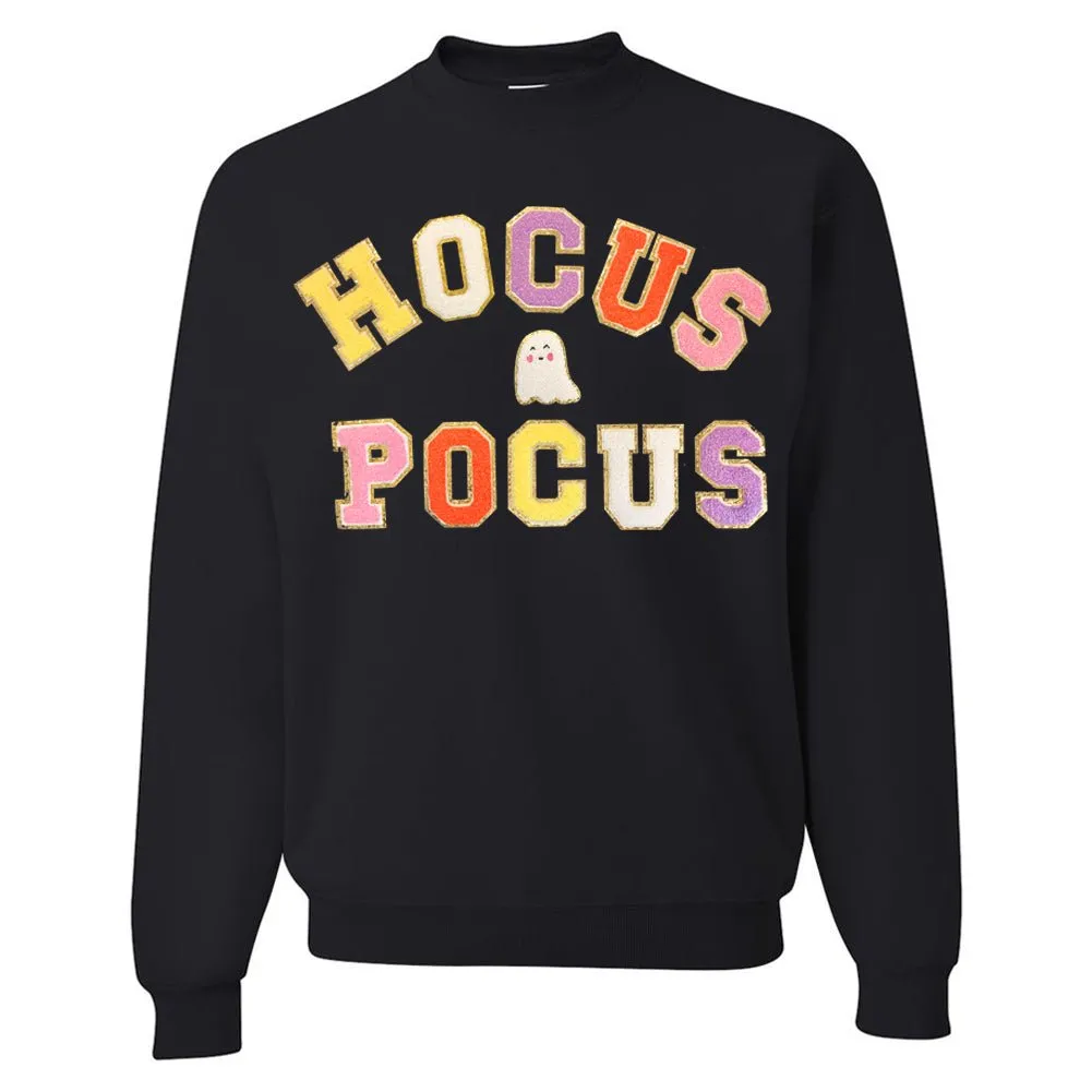 Hocus Pocus Letter Patch Crewneck Sweatshirt