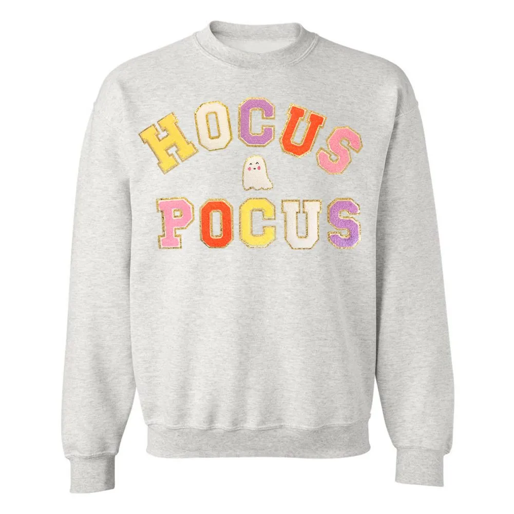 Hocus Pocus Letter Patch Crewneck Sweatshirt