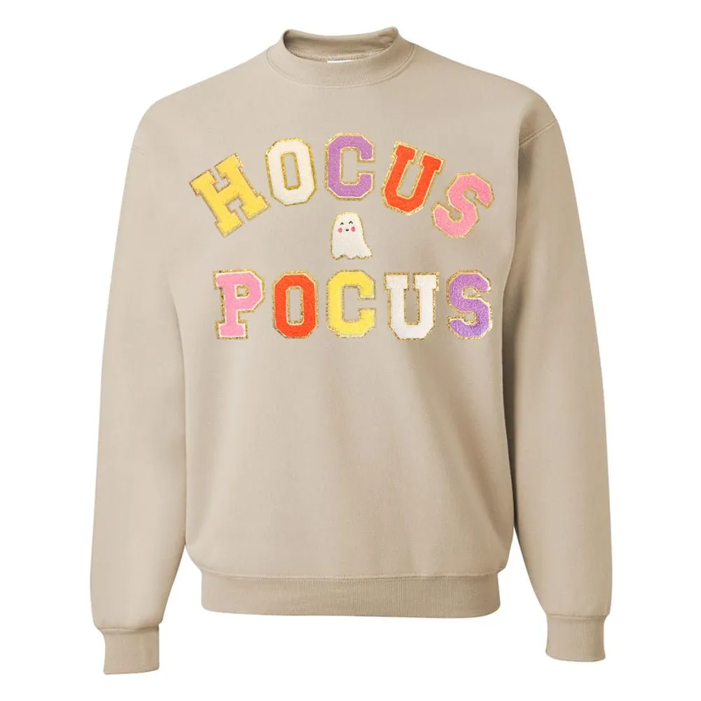 Hocus Pocus Letter Patch Crewneck Sweatshirt