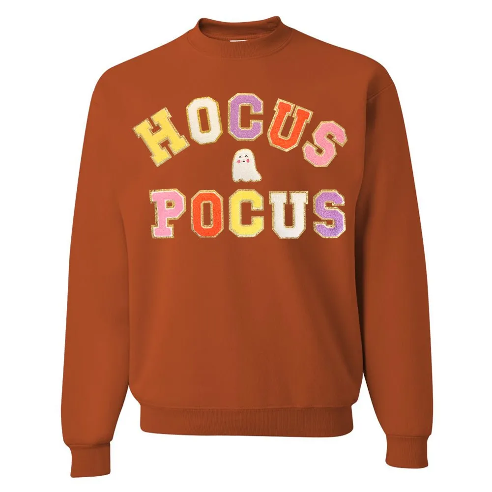 Hocus Pocus Letter Patch Crewneck Sweatshirt