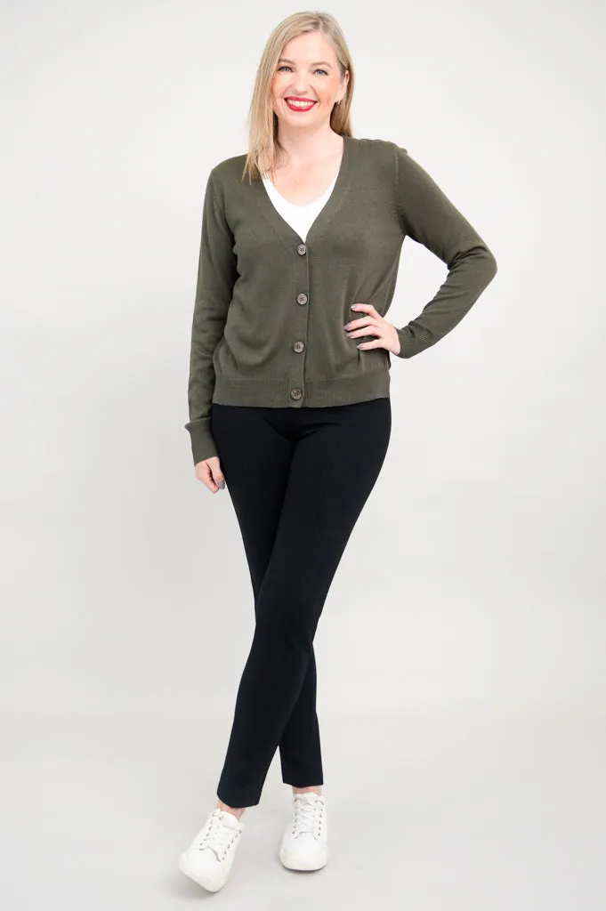 Jessica Sweater, Khaki, Bamboo Cotton