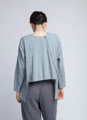 Khuê Long Sleeve Top - Blue Grey